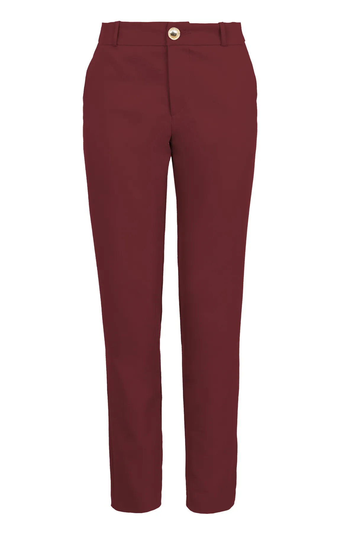 Ženske pantalone ravnog kroja sa džepovima
