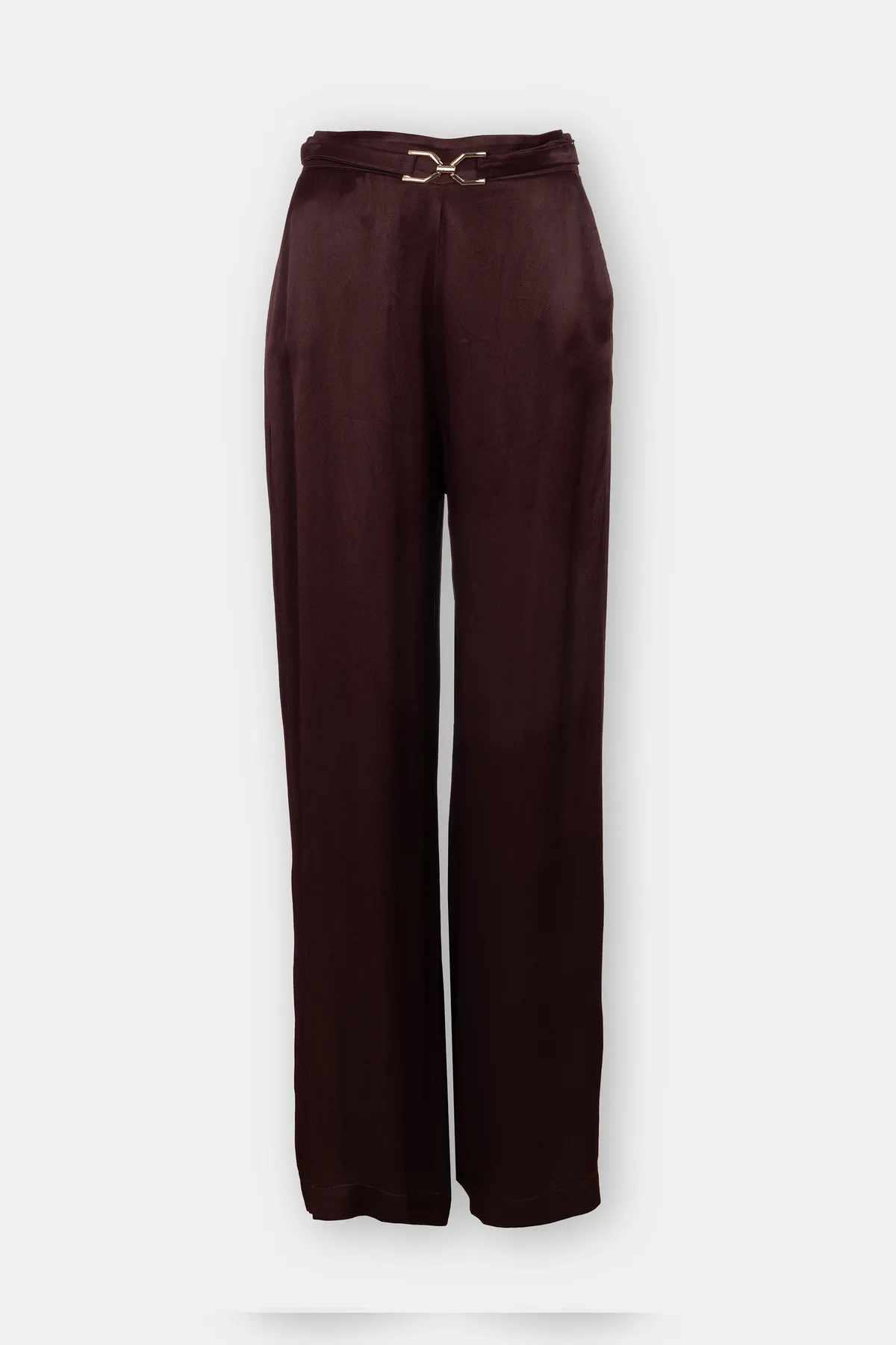 Viskozne pantalone sa metalnim detaljem 