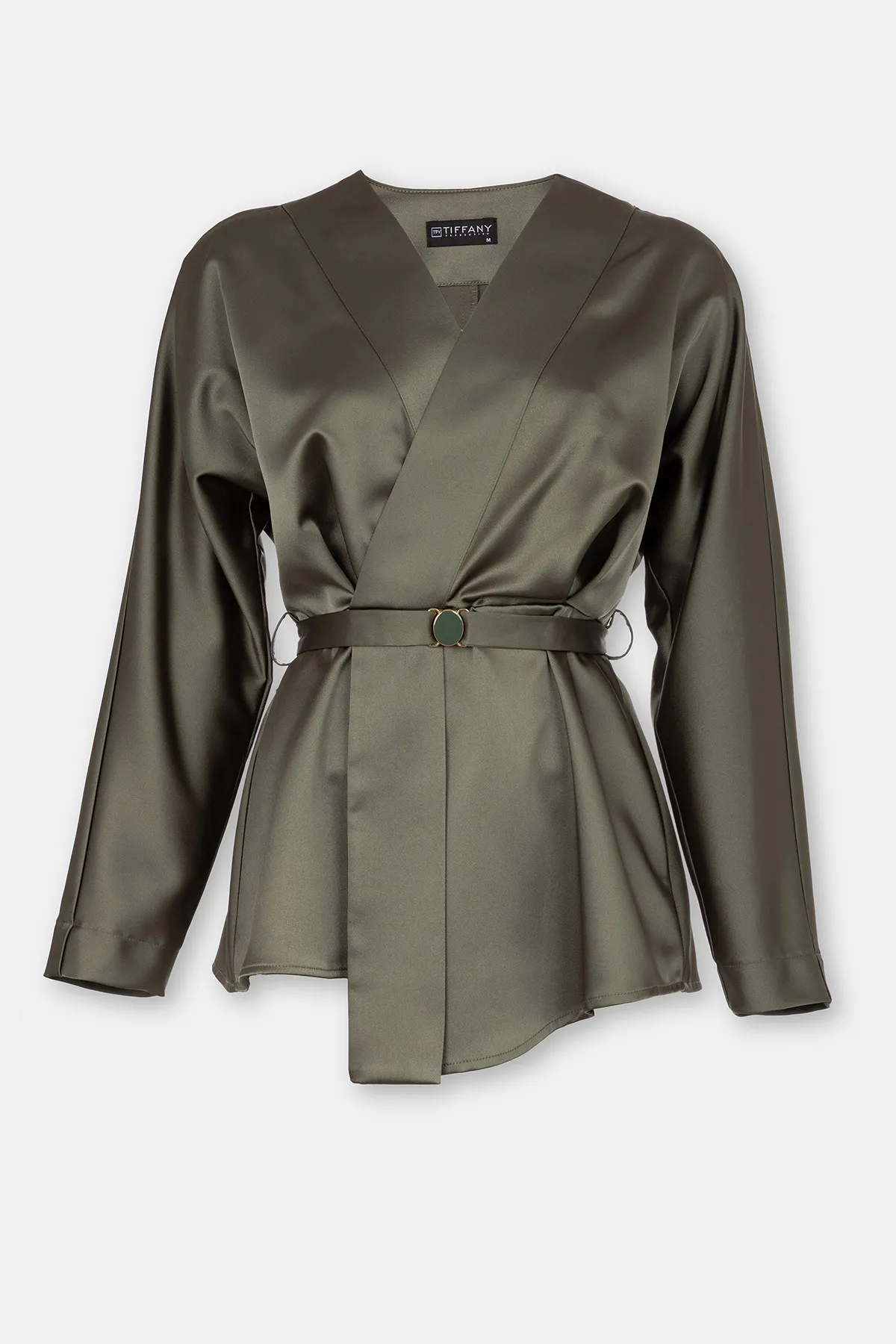 Satenska bluza na preklop