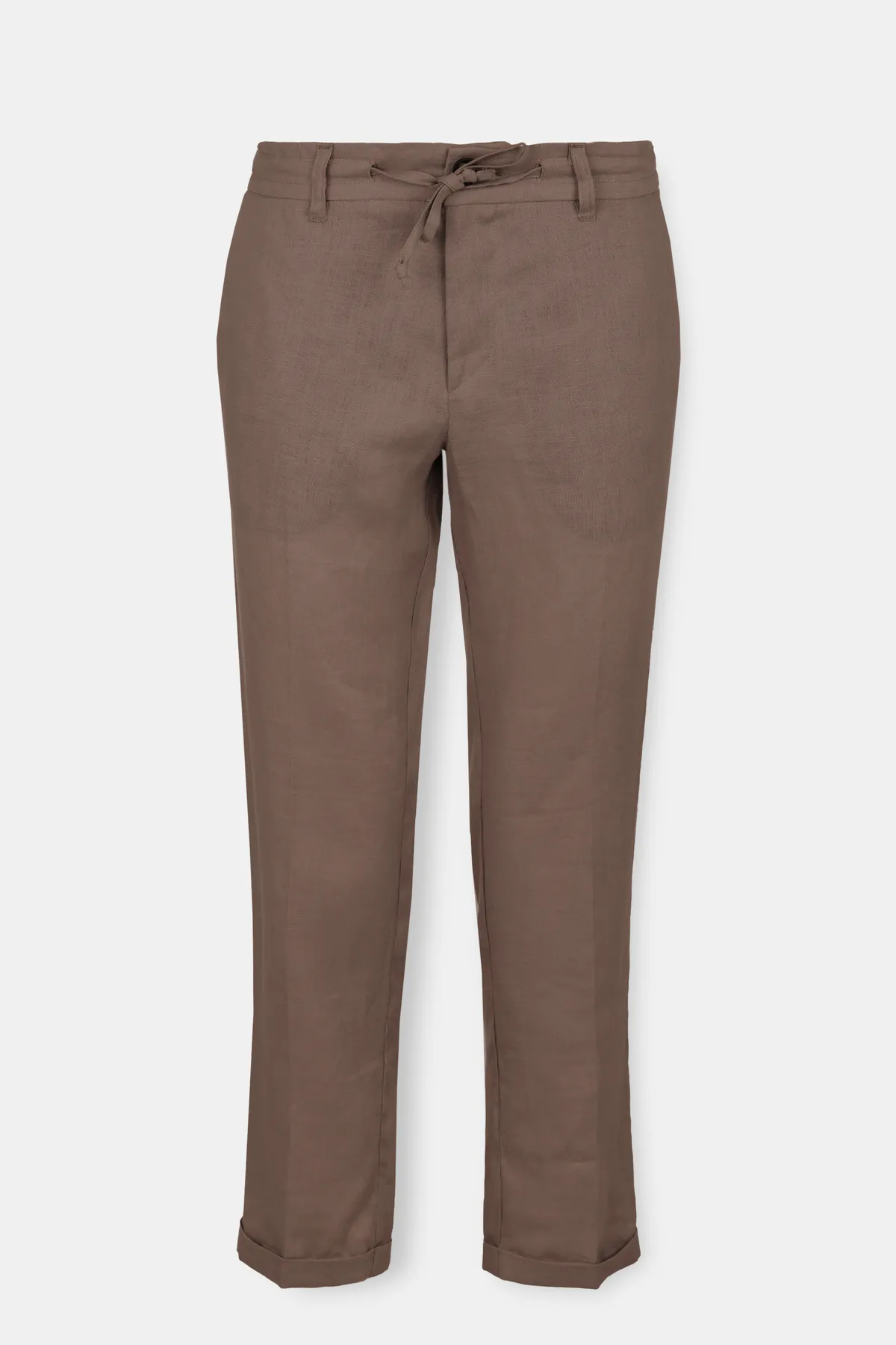 Lanene muške pantalone sa učkurom