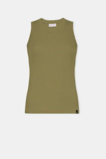 Majica bretela Ž 6046PL PL26 maslinasta 