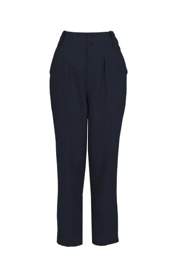 Ženske pantalone dubokog struka sa faltama 
