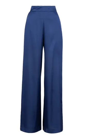 Jednobojne pantalone širokih nogavica 