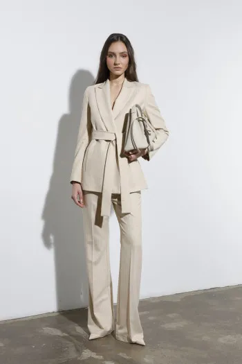 Elegantne pantalone sa prugama i svetlucavim detaljima 