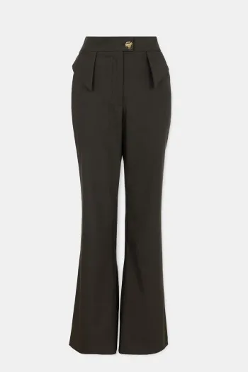 Pantalone visokog struka sa ukrasnim detaljima 