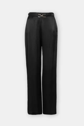 Viskozne pantalone sa metalnim detaljem 