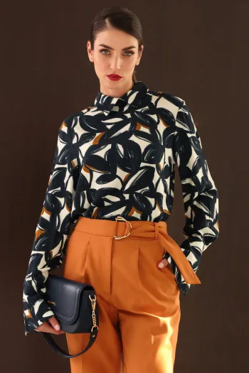 Bluza dugih rukava sa cvetnim dezenom 