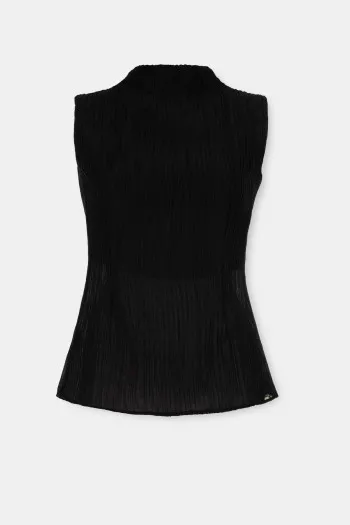 Bluza bez rukava sa reljefnom teksturom 