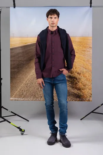 Muške uske farmerke sa izbledelim efektom 
